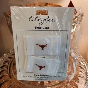 Longhorn University of Texas Lillybee U Shoe Clips NCAA Sorority Cheer Alumna📣